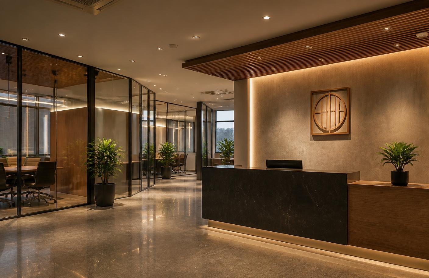 Reception area of the Mithlesh Pardhi & Co. chartered accountancy office